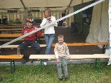 Zeltchef Thomas Rietsch mit seiner Babsi
