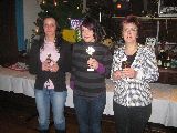 Preisträger im Mini-Torschießen: Isabel Artmann, Denise Beinbrecht, Kerstin Gruschwitz