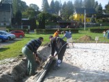 Bau und Einweihung Volleyballplatz 